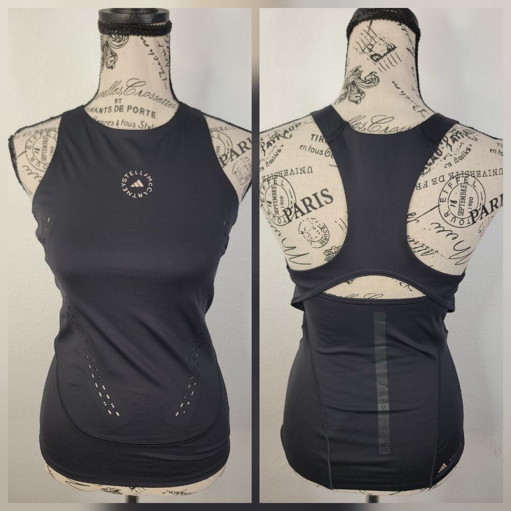 Adidas Stella McCartney Contour Tank Top Womens SZ S Truepurpose Racerback Black